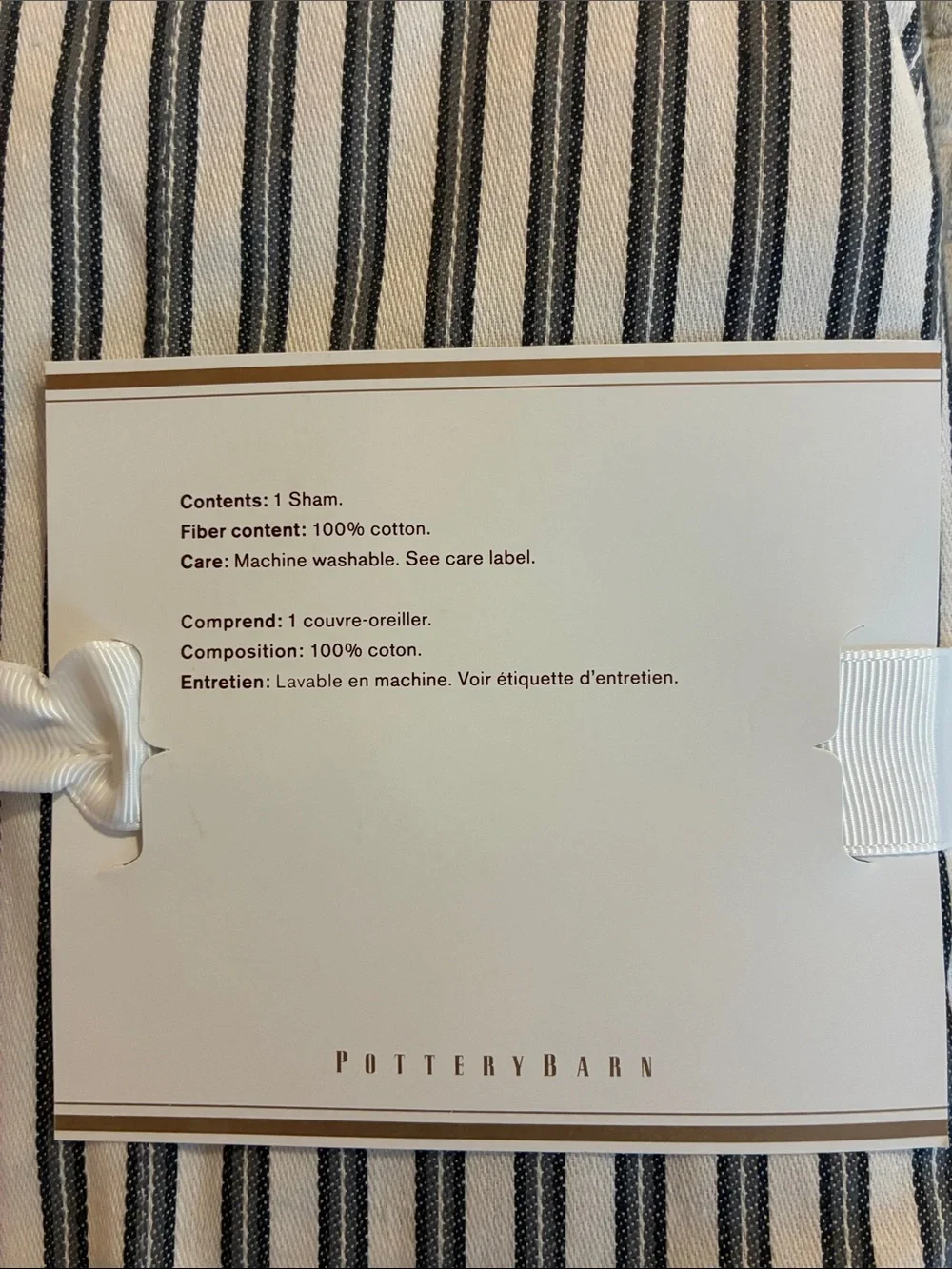 Pottery Barn Striped Standard Sham